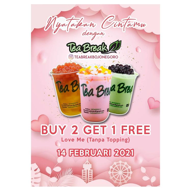 Promo Nyatakan Cinta dengan Tea Break - Buy 2 Get 1 Free 1 Promo Nyatakan Cinta dengan Tea Break - Buy 2 Get 1 Free