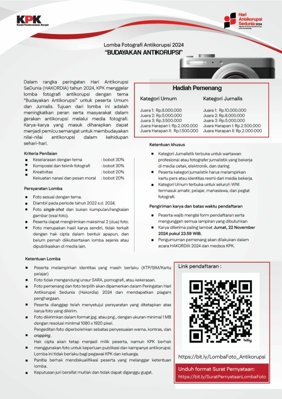 KPK Gelar Lomba Fotografi Antikorupsi, Simak Syarat dan Ketentuannya 6 1000055836
