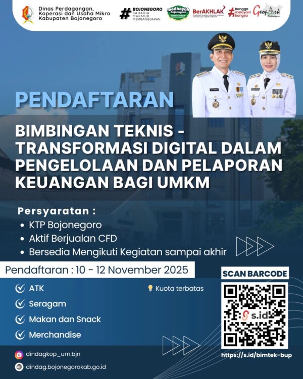 Pemkab Bojonegoro Buka Pendaftaran Bimtek Transformasi Digital Bagi Pelaku UMKM di CFD 1 5MGb2FVTctT5j0y1
