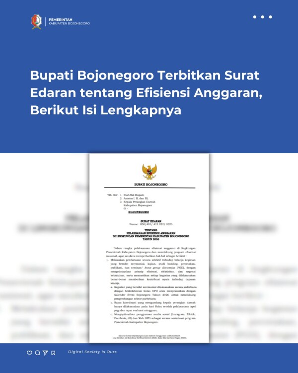 Bupati Bojonegoro Terbitkan Surat Edaran tentang Efisiensi Anggaran, Berikut Isi Lengkapnya 41 QiRQsrNgZYBgqHpO